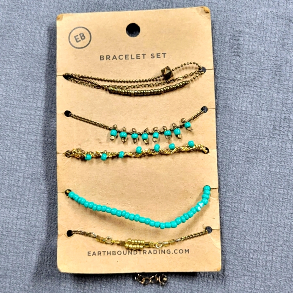 5pc Summer Beach Love Festival Bracelet set